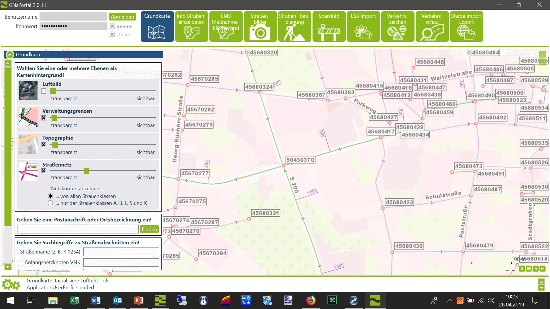 GNsPortal Netz von GEO Net solution